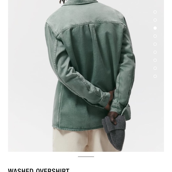 Men Zara WASHED OVERSHIRT - Picture 4 of 4
